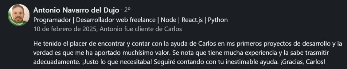 Comentario Antonio